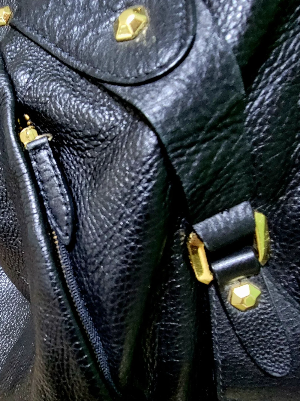 orYANY Black Leather Hobo with Gold-Tone Accents